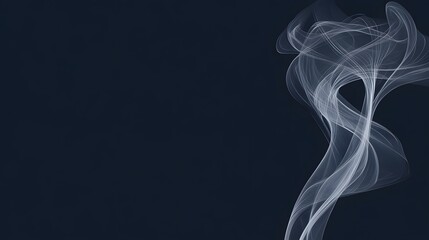 Obraz premium Abstract White Swirl on Blue Background