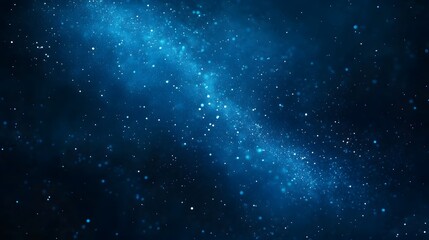 Abstract Blue Glitter Background with Sparkling Lights