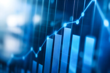 Photo growth graph business chart data diagram on success financial graph presentation 
