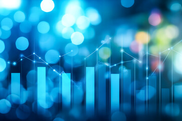 Photo growth graph business chart data diagram on success financial graph presentation 
