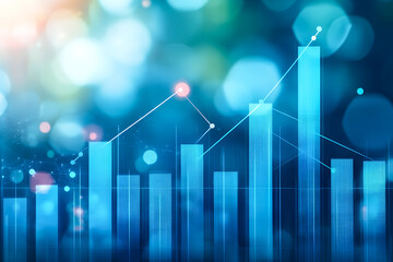 Photo growth graph business chart data diagram on success financial graph presentation 
