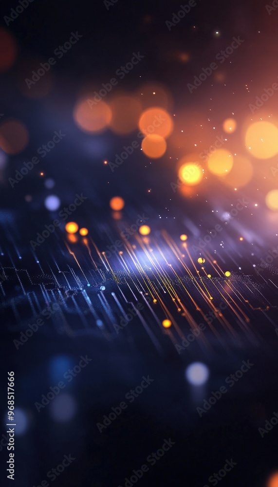 Poster abstract digital background with bright colors and glowing lights, creating a modern and vibrant vis