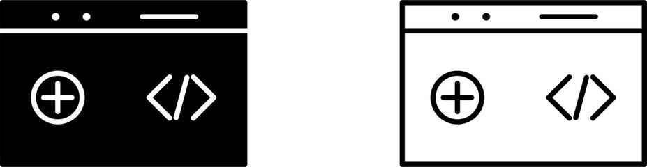 Obraz premium Unique Clean Code Vector Icon