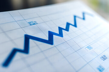 Photo growth graph business chart data diagram on success financial graph presentation 
