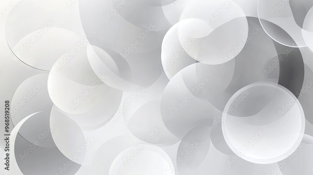 Poster abstract gray circle background with white transparency - modern vector design for minimalist web an