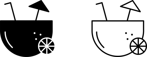 Coconut Drink Vector Icon