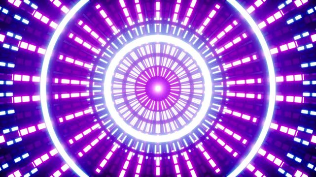 Glowing Circle Light Screen Lamps for VJ Loop