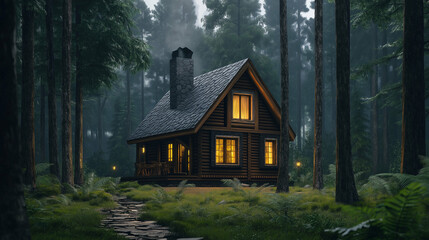 house in forest