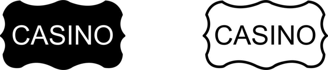 Casino Sign Vector Icon