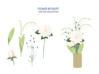 Flowers Bouquet Collection Set