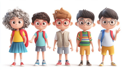 Kids with Backpacks.