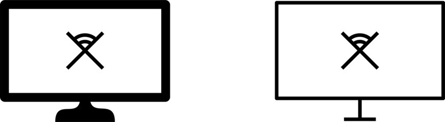 Unique Disconnected Network Vector Icon