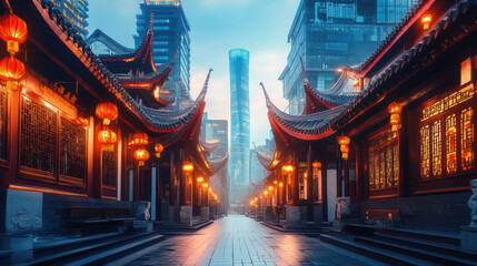 Obraz premium Shanghai Temple Alley.