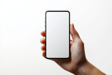 Hand Holding Smartphone Mockup Isolated created with Generative AI