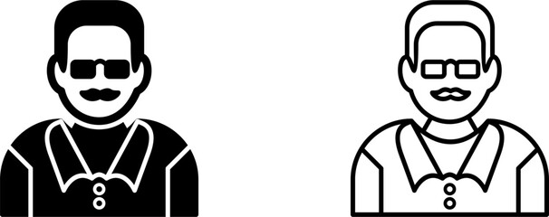 Unique Male Professor Vector Icon