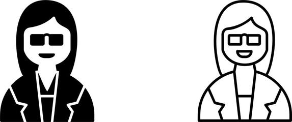 Unique Female Professor Vector Icon