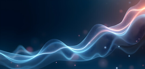 Naklejka premium Flowing Financial Data Visualization Symbolizing Business Growth