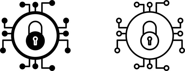 Obraz premium Unique Data Security Vector Icon