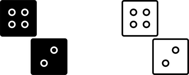 Unique Dice Vector Icon