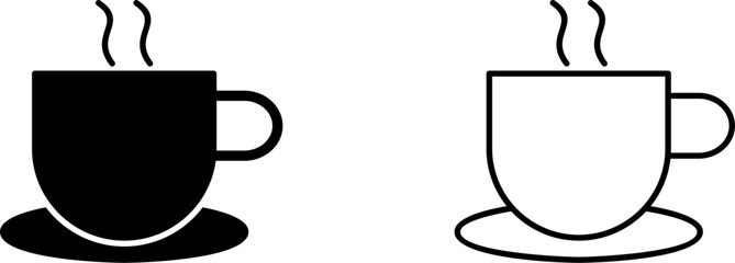 Unique Hot Coffee Vector Icon