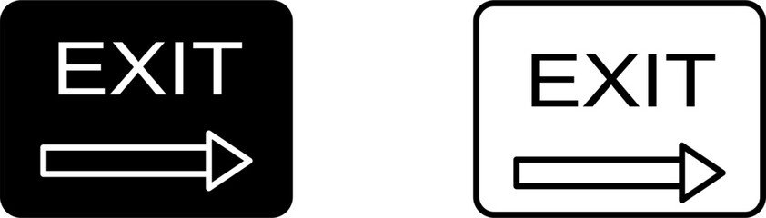 Unique Exit Vector Icon