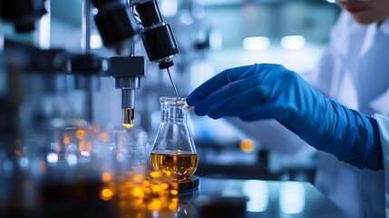 Technician performing a stress test on a new product in a lab, product durability, quality testing