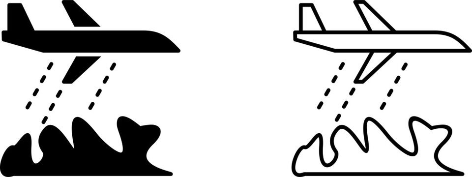 Unique Firefighter Plane Vector Icon