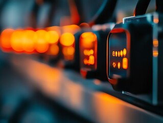 Digital sensors monitoring temperature and humidity in a product testing room, environmental control, lab quality control