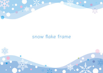 雪の結晶のキラキラフレーム