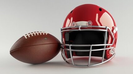 Football Helmet and Ball.