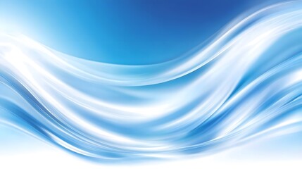 Fototapeta premium Abstract Blue and White Curved Lines Background