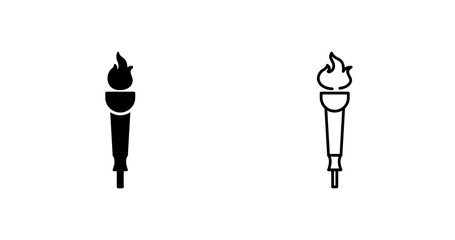 Museum Torch Vector Icon