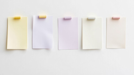 Blank Notes on White Wall.
