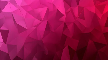 Abstract Geometric Background with Magenta and Red Polygonal Triangles