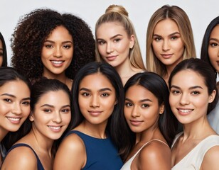 Obraz premium portrait different ethnicity women