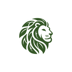 Nature leaf lion logo