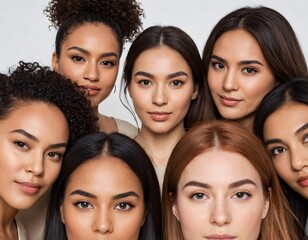 Fototapeta premium portrait different ethnicity women