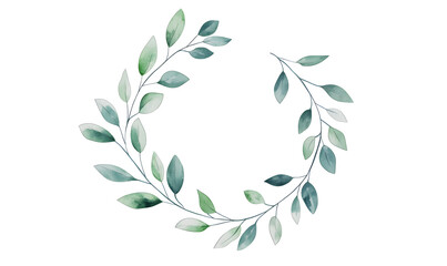 Fototapeta premium 2D illustrator doodle-style floral and leaf graphics on a white background or wallpaper