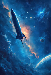 Obraz premium Space Exploration: A Journey Through the Cosmos