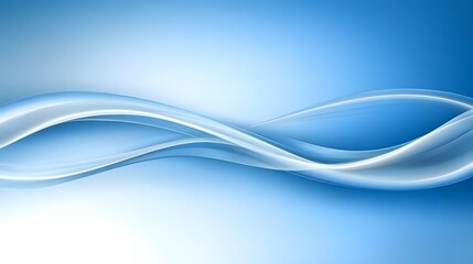 Obraz premium Abstract Blue Wave Background with Smooth Lines and Gradient