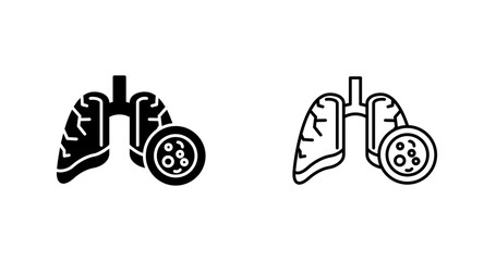 Lung Cancer Vector Icon