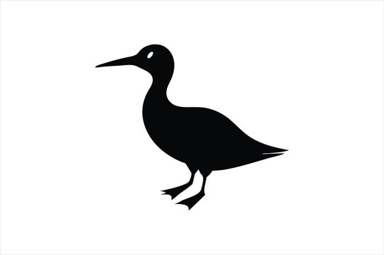 recommend clip art: Little cormorant vector art illustration
