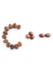 Coffee bean isolated on white background