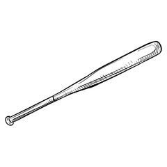 baseball bat handdrawn illustration