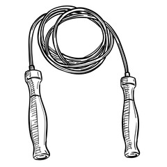 jumping rope handdrawn illustration