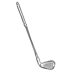 golf stick handdrawn illustration