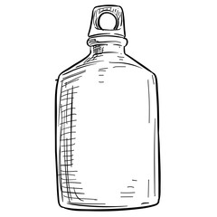 metal thermos handdrawn illustration