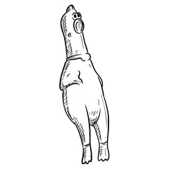 pets toys handdrawn illustration