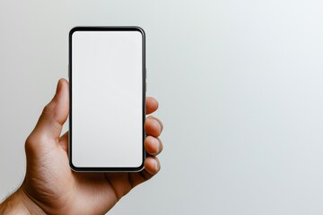 Hand Holding Smartphone Mockup Isolated created with Generative AI