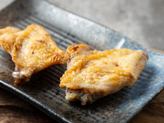 Roasted chicken on a plate